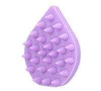 Masajeador de cuero cabelludo, cepillo de silicona de gran espacio para la mayoría de las personas para masaje con champú y peine(purple)
