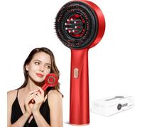 Masajeador De Cuero Cabelludo, Cepillo Eléctrico Para Crecimiento Del Cabello Y Cuidado Del Cuero Cabelludo, Peine Masajeador De Cabeza Para El Hogar Con 3 Modos, Aplicador Portátil De Aceite(Red)