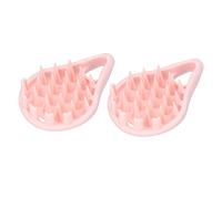 Masajeador de Cuero Cabelludo, Cerdas de Silicona Suave, Uso de Cabello Seco Y Húmedo, Cepillo Masajeador de Champú para el Cuero Cabelludo Resistente Al Agua para Eliminar(Polvo de flor de cerezo)