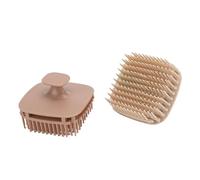 Masajeador de Cuero Cabelludo con Cepillo de Silicona Suave, Cabezal de Masaje para Eliminación de Caspa, Exfoliante, Depurador de Cabello para Uso Doméstico, 2 uds.