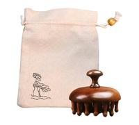 Masajeador de cuero cabelludo de madera, juego de peines de sándalo verde natural, dientes anchos hechos a mano, herramienta de raspado Gua Sha, auténtico peine de masaje de cabeza meridiano,