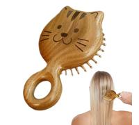 Masajeador de Cuero Cabelludo de Madera - Madera de Jabón de Hierro, Peine de Madeŕa con Efecto Antiestático para el Crecimiento del Cabello | Masajeador de Cuero Cabelludo Portátil para Mujeres, Ofic