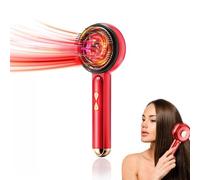 Masajeador de cuero cabelludo eléctrico con terapia de luz roja para el cabello, peine de masaje multifuncional 3 en 1 para el cuero cabelludo, inalámbrico y portátil, aplicador de aceite para el
