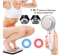 Masajeador de cuerpo eléctrico ultrasonido para cavitación corporal y adelgazamiento EMS, almohadillas de electrodo, anti celulitis, iones fotónicos, enchufe de máquina