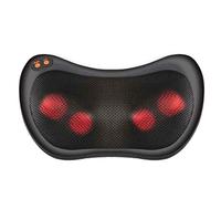 Masajeador De Hombro Y Vértebra Cervical, Auto De Oficina Con Masaje Térmico Y De Amasamiento De Tejido Profundo, Fuerza Ajustable (Color : Negro)