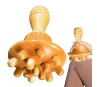 Masajeador de - Madera 14,5 x 9,1 x 9,6 cm | Taza de masaje de de haya con mango de madera | Herramienta de masaje manual de madera para dar forma al cuerpo, relajación, muscular