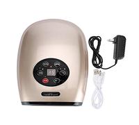 Masajeador de mano eléctrico, masaje de acupuntura de dedo, alivio del dolor, masajeador de mano inalámbrico más cómodo con compresión de calor y calentamiento(Oro EU Plug110-240v)