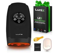 Masajeador de manos eléctrico inalámbrico Lunix, masajeador de 6 niveles de puntos de presión para artritis, alivio del dolor, túnel carpiano y número de dedo, máquina de masaje Shiatsu con calor, color negro