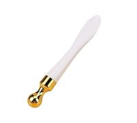 Masajeador de ojos 2 en 1, aplicador de crema for ojos, antiarrugas, antiojeras, lifting facial, espátula mezcladora, minicuchara.(White 1)