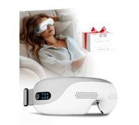 Masajeador de ojos con calor, masajeador de ojos inteligente con música Bluetooth para aliviar el sueño de la migraña, ojo seco, máscara de masaje portátil, regalo ideal para hombres y mujeres