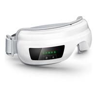 Masajeador de ojos con calor, máscara de ojos calentada para migrañas con música Bluetooth, compresión, reduce y relaja la tensión ocular, ojeras, ojos secos, mejora el sueño, regalo ideal para mamá y