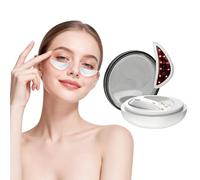 Masajeador de ojos con luz roja, almohadillas magnéticas recargables para los ojos con terapia de luz roja LED contra ojeras, hinchazón, líneas finas y tonificación de la zona de los ojos