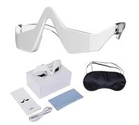 Masajeador de ojos, masajeador de ojos con calefacción, gafas de luz roja Revital Eyes, terapia avanzada de renovación debajo de los ojos, dispositivo de belleza para ojos para arrugas, hinchazón