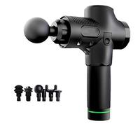 Masajeador De Percusión,portátil Pistola De Masaje,niveles 6 Cabezas Ultra Silenciosa Tejido Profundo Hand Held Para El Alivio Del Dolor Negro