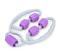 Masajeador de piernas con abrazadera de 360 grados, masajeador de músculos de pantorrilla, todo el masaje circundante, ajuste manual(Leg massager purple)