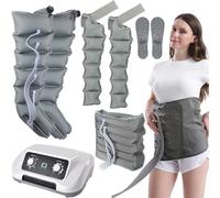 Masajeador de piernas para circulación, compresión de aire, masajeador de pantorrillas, sistema de regeneración de 6 cámaras | drenaje linfático, zapatos de compresión para piernas, alivio muscular