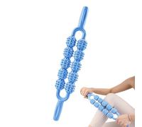 Masajeador de piernas, rodillo de masaje muscular, rodillo corporal de 10 ruedas, masajeador personal de mano, masajeador manual portátil para mujeres