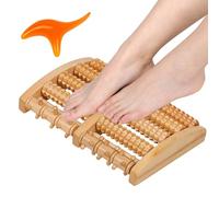 Masajeador de Pies de Madera,Masajeador Dual de Pies,Rodillo de Masaje de Pies de Madera,Masajeador de Pies de Madera con Rodillo Para Reducir el Estrés,Relajación,Espolón Calcáneo y Fascitis Plantar