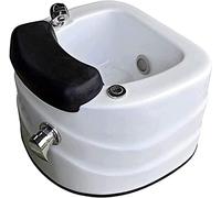 Masajeador de pies semicircular, lavabo de pie con lámpara de colores, equipo de masaje de salón de ajuste de frío y calor, bañera de spa acrílica portátil para salón de uñas