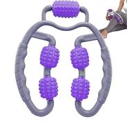 Masajeador de rodillo de punto de gatillo, antebrazo cuello piernas masajeador de relajación muscular, herramienta de masaje profundo para aliviar el dolor la rigidez los músculos apretados (morado)