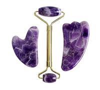 Masajeador De Rodillo Gua Sha De Máscara De Jade De Amatista Natural Para El Raspador De Piedra Gouache Del Cuerpo De La Cara,tipo 5