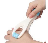 Masajeador de Rodillos para Dedos, 2 en 1 Kit de Masajeador de Puntos de Acupuntura para Articulaciones de Dedos Alivio del Estrés Circulación Sanguínea Rodillo de Masaje de Acupresión,(azul)