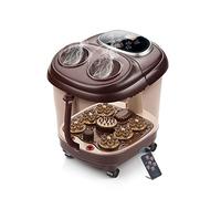 Masajeador De Spa Para Pies Baño De Pies Automático Masaje Eléctrico Baño De Pies 6 Gran Plato Giratorio Masaje Botón De Cambio De 3 Velocidades ( Color : Brown , Size : 35*45*38cm )