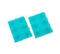 Masajeador de suelo para gatos, rascar y asear, color verde | Atrae a los gatos de forma natural y proporciona higiene y fácil mantenimiento