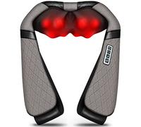 Masajeador eléctrico con la técnica shiatsu, almohada masaje en 3D y calor para cuello, espalda, hombros, pies piernas, aliviar el dolor muscular, ideal relajarte oficina, coche hogar