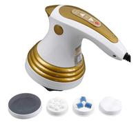 Masajeador eléctrico de mano 3 en 1, eliminador de grasa, 6 modos, eliminador de celulitis, vibración fuerte, color blanco