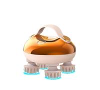 Masajeador eléctrico de mano 5 en 1 para el cuero cabelludo, resistente al agua, con 8 patas de masaje extraíbles, para aliviar el dolor.
