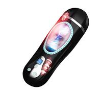 Masajeador eléctrico de mano de 12 modos, masaje giratorio, interacción de voz, barra de calentamiento incorporada