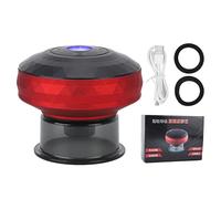 Masajeador Eléctrico de Terapia de Ventosas Al Vacío, Masajeador de Raspado Gua Sha Eléctrico 6 Engranajes Compresa Caliente Máquina de Masaje Gua Sha, Instrumento de Masaje de(Rojo)