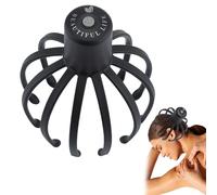Masajeador eléctrico para cuero cabelludo - Herramienta de masaje portátil con cabeza de pulpo, dispositivo antiarañazos de 360 grados, herramienta de relajación inalámbrica, masajeador para terapes