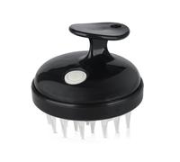 Masajeador eléctrico portátil de mano para el cabello con 2 modos de vibración y peine para el crecimiento del cabello, color negro.