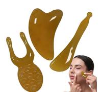 Masajeador facial, 3 piezas raspador de resina manual para el cuidado de la piel | Masajeador facial portátil para rutina de belleza mujer hombre baño casa y spa