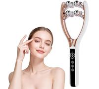 Masajeador facial, con 3 niveles de calor por radiofrecuencia, 6 modos de luz y vibración, 8 bolas de masaje, 9 niveles de EMS - Reafirmante, contra la papada, apto para todo el cuerpo