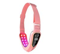 Masajeador facial de microcorriente - Herramienta para adelgazar con luz de color, terapia de calor | Para el fortalecimiento facial Masaje linfático doble mentón 12 niveles ajustables Relajación