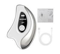 Masajeador Facial - Dispositivo Facial 2 En 1 | Herramienta Gua Sha Luz Azul Vibración Pantalla LCD Lifting De La Piel Reafirmante Anti Envejecimiento Cuidado De Belleza Para Mujeres Viaje A Ca
