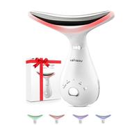 Masajeador Facial Eléctrico Cara Antiarrugas: Aparatos Faciales 4 Colors LED - CalefaccióN a 45℃ EMS Lifting 3 Niveles Vibración Faciales Reductor de Papada - Máquina de Belleza Para Cuello Mujer