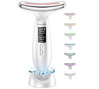Masajeador Facial Eléctrico Cara Antiarrugas: Masaje Facial Lifting Reafirmante 5℃ Frio y 45℃ Calor - Aparatos Facials Mujer 6 Modos LED 4 Colores - Máquina EMS Belleza para Reafirmar Cuello Papada