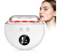 Masajeador Facial Eléctrico, SternSinn EMS Gua Sha, Masajeador Facial Antiarrugas de 4 Modos con LED Luz Roja Azul Violeta, EMS 9 Niveles de Intensidad, Antienvejecimiento, Lifting de La Piel Flácida