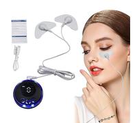Masajeador facial EMS - Instrumento de elevación facial de 8 modos con parches | Instrumento de elevación facial de masajeador facial de microcorriente, 19 niveles de intensidad para adelgazar Anulely