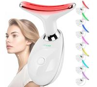 Masajeador facial, terapia de luz roja para cara y cuello, varita escultora facial con 7 colores