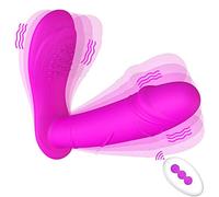 Masajeador inalámbrico con función de calentamiento Masajeador inalámbrico de silicona con 12 modos de masaje y doble motor resistente al agua y recargable por USB