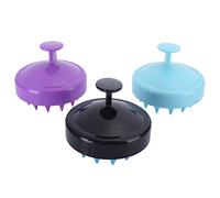Masajeador para el cuero cabelludo, cepillo de champú, 3 piezas de silicona suave para el cuero cabelludo, cepillos para el cabello, baño antideslizante, cepillo para lavar el cabello