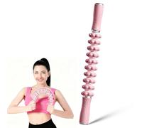 Masajeador para piernas y terapia muscular, con mango antideslizante para puntos gatillo, alivio del dolor (rosa)