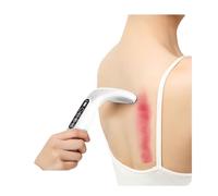 Masajeador portátil con vibración y calefacción de 9 niveles, terapia de luz roja y cabeza de piedra mineral, inalámbrica para uso de cuerpo completo, diseño ergonómico de 105 g