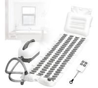 Masajeador portátil de Burbujas para baño de SPA, colchoneta eléctrica con Almohada, 6 velocidades Ajustables, Bomba de Aire eléctrica con función de Mantenimiento de Calor Extended124CM