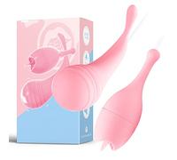 Masajeador portátil Productos de masturbación femenina, Juguetes sexuales de huevo con vibración de lengua de varias velocidades para mujeres, fuente de alimentación USB resistente al agua en